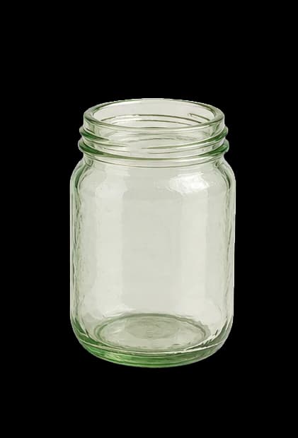 Clean recyclable glass jar